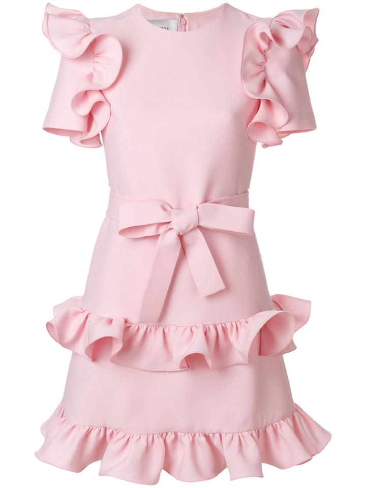 Valentino Tiered Ruffle Dress - Pink