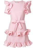 Valentino Tiered Ruffle Dress - Pink