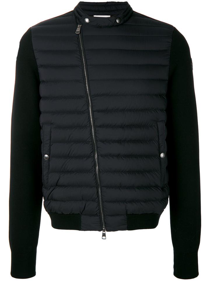 Moncler Panelled Puffer Jacket - Black