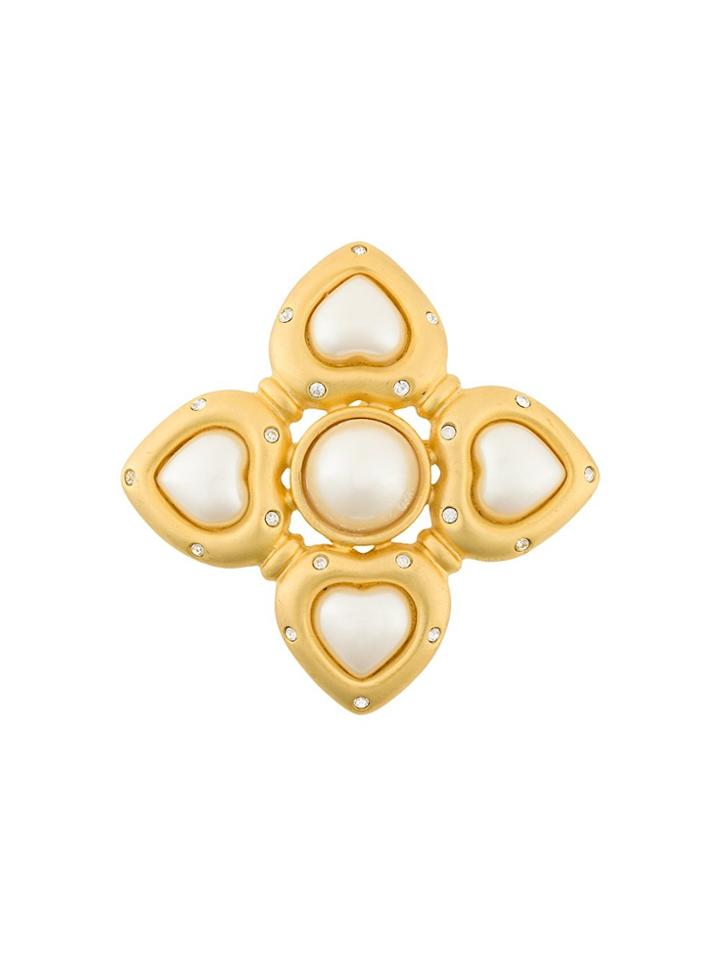 Givenchy Vintage Mother Of Pearl Pin - Metallic