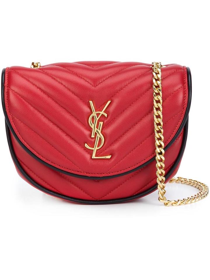 Saint Laurent 'monogram Bubble' Shoulder Bag, Women's, Red