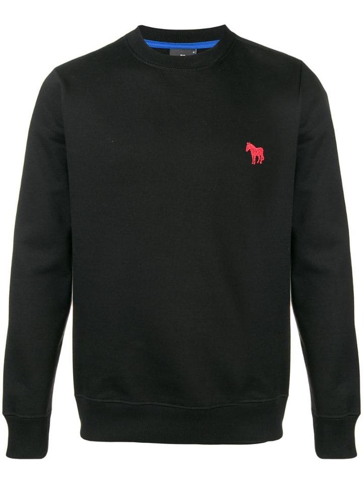 Ps Paul Smith Embroidered Zebra Sweatshirt - Black