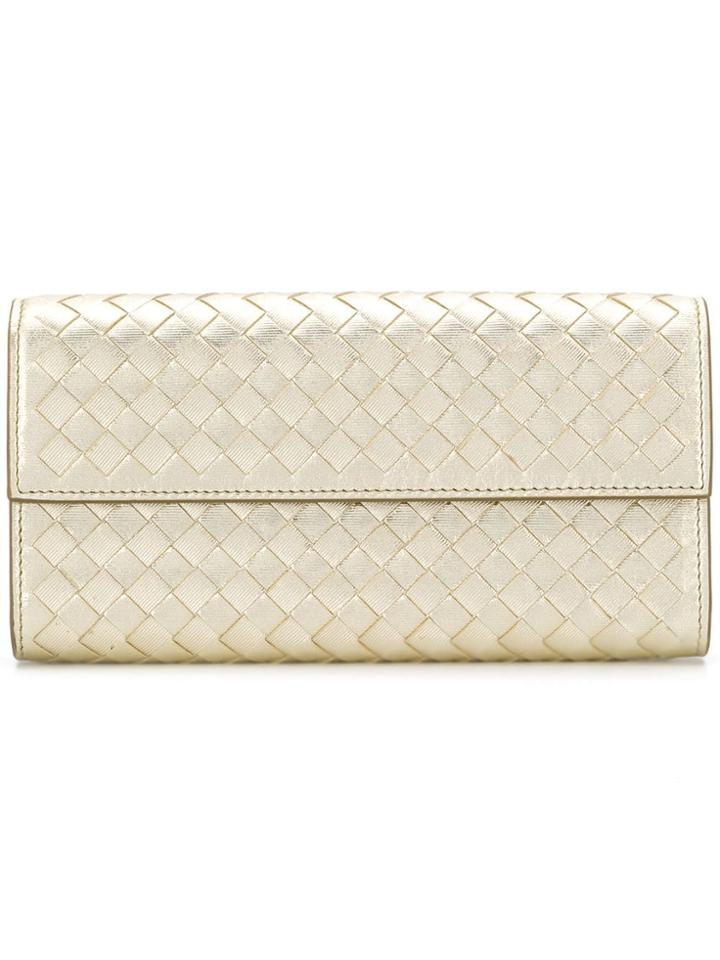 Bottega Veneta Continental Walltet - Gold