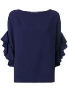 See By Chloé Frill Sleeve Blouse - Blue