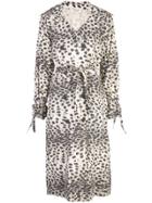 Sea Double Breasted Leopard Print Coat - Neutrals