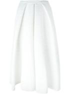 Giorgio Armani Stripe Texture Pleated Full Midi Skirt