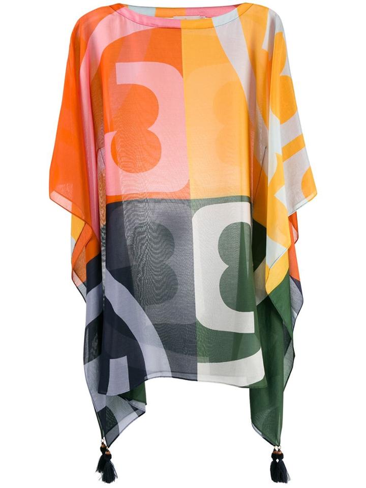 Tory Burch Logo Print Beach Kaftan - Yellow