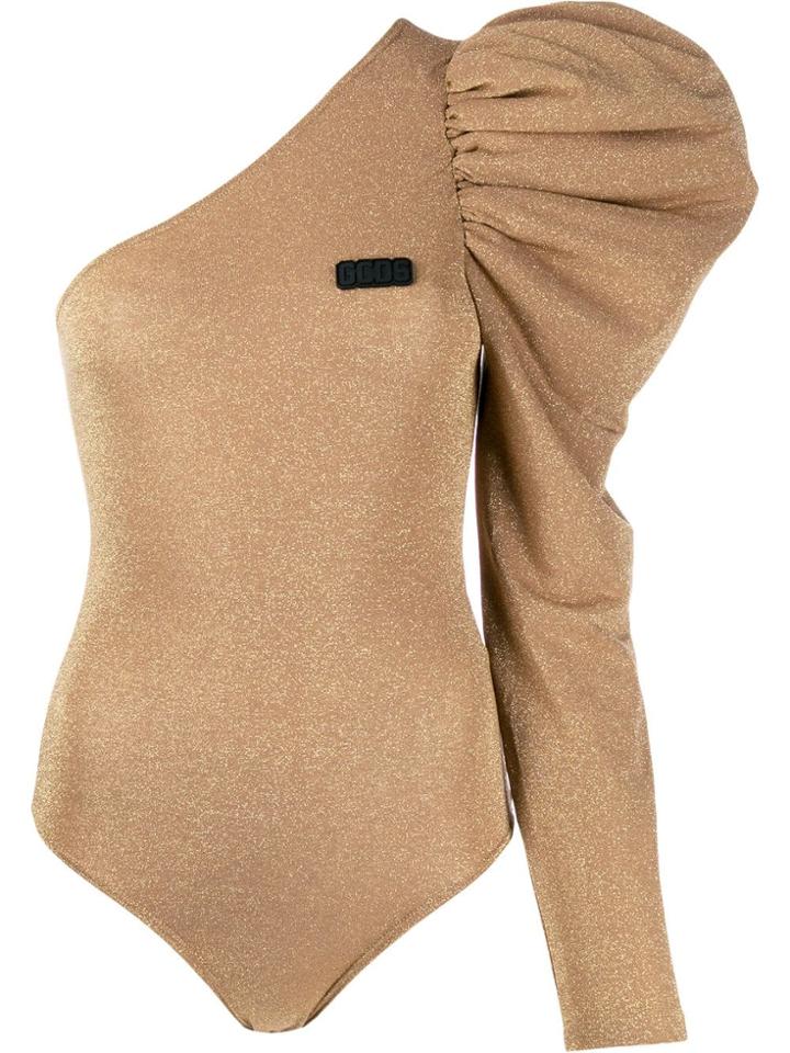 Gcds Structured One-shoulder Body - Gold