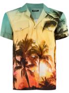 Balmain Palm Trees Print Shirt - Multicolour