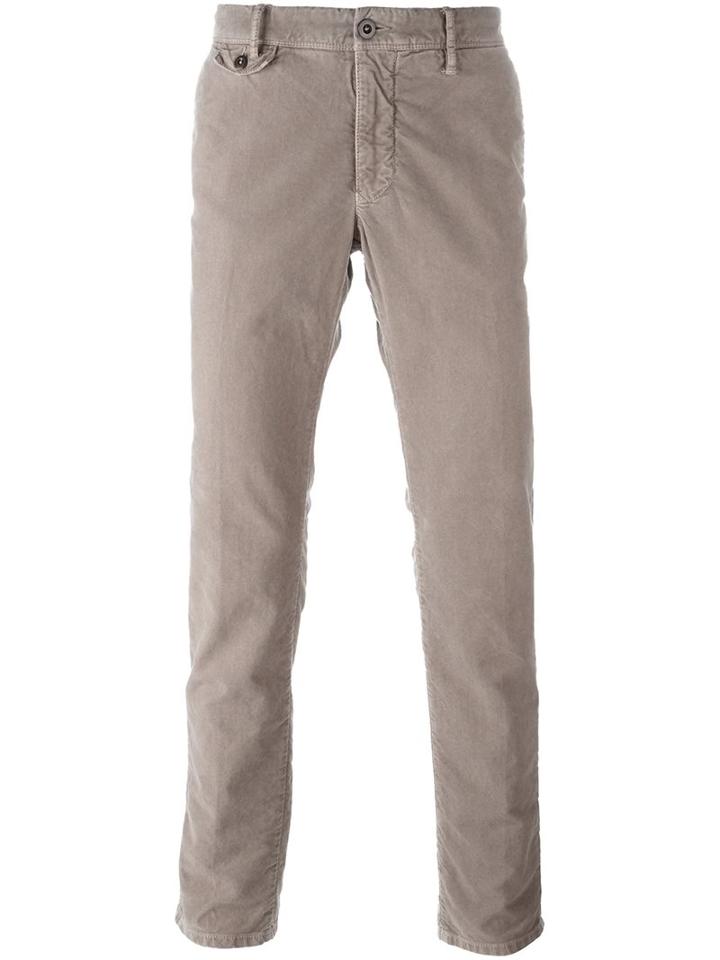 Incotex Skinny Trousers, Men's, Size: 33, Nude/neutrals, Cotton/spandex/elastane