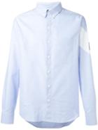 Moncler Gamme Bleu Contrast Diagonal Band Shirt, Men's, Size: 5, Blue, Cotton