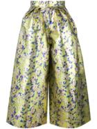 Delpozo - Wide-leg Floral Trousers - Women - Polyester/silk - 40, Yellow/orange, Polyester/silk