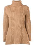 Nehera Ribbed Knit Roll Neck Sweater - Nude & Neutrals