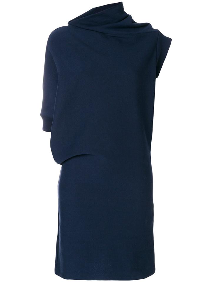 Maison Margiela Asymmetric Fitted Dress - Blue