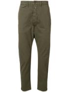 Closed Straight-leg Trousers - Green