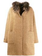 Manzoni 24 Knitted Mid-length Coat - Brown