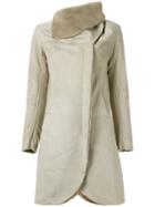 Uma Raquel Davidowicz - Funnel Neck Coat - Women - Polyester - 38, Nude/neutrals, Polyester