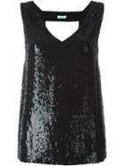 P.a.r.o.s.h. Sequin Embellished Front Top With Open Back Detail
