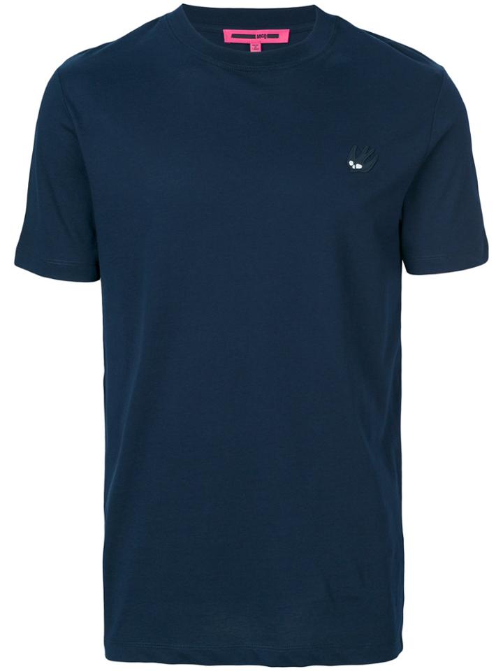 Mcq Alexander Mcqueen Swallow Badge T-shirt - Blue