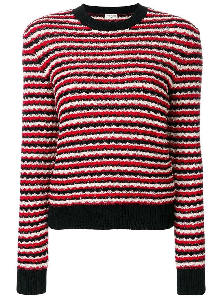 Saint Laurent Embroidered Knitted Sweater - Multicolour
