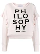 Philosophy Di Lorenzo Serafini Layered Logo Print Sweatshirt - Pink