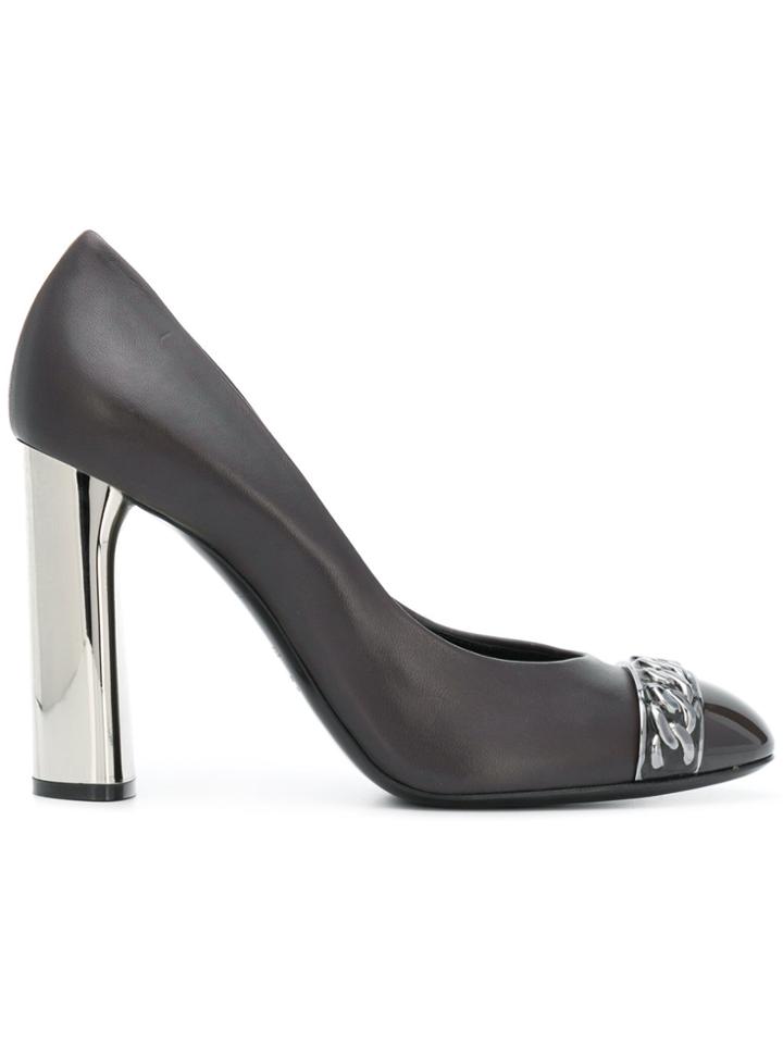 Casadei Chain Embellished Pumps - Black