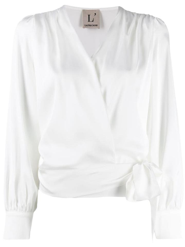 L'autre Chose Wrapped Front Shirt - White