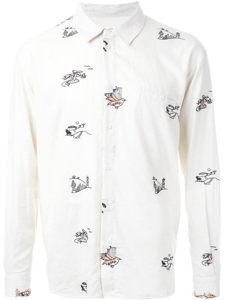 Henrik Vibskov 'nikolaj Holiday' Shirt, Men's, Size: Medium, White, Cotton