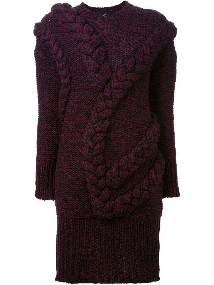 Le Ciel Bleu Braided Detail Sweater Dress