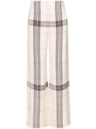 Roland Mouret Tayport Wide Leg Checked Trousers - Multicolour