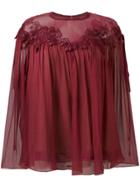 Chloé Cherry Guipure Blouse - Red