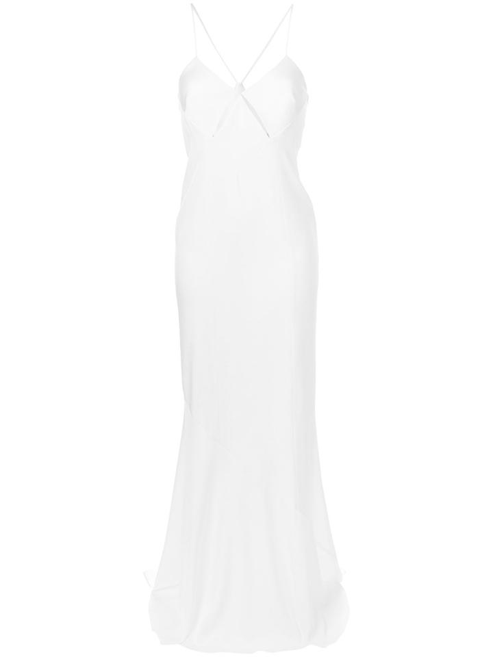 Galvan Slit Detail Gown - White