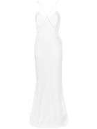 Galvan Slit Detail Gown - White