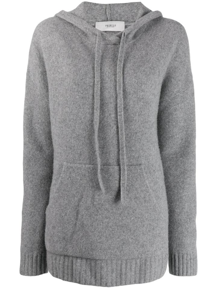Pringle Of Scotland Oversized Soft Hoodie - Grey