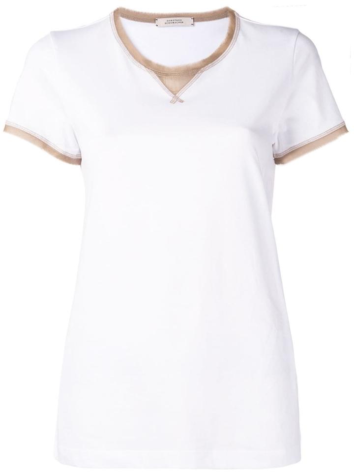 Dorothee Schumacher Chiffon Trim T-shirt - White