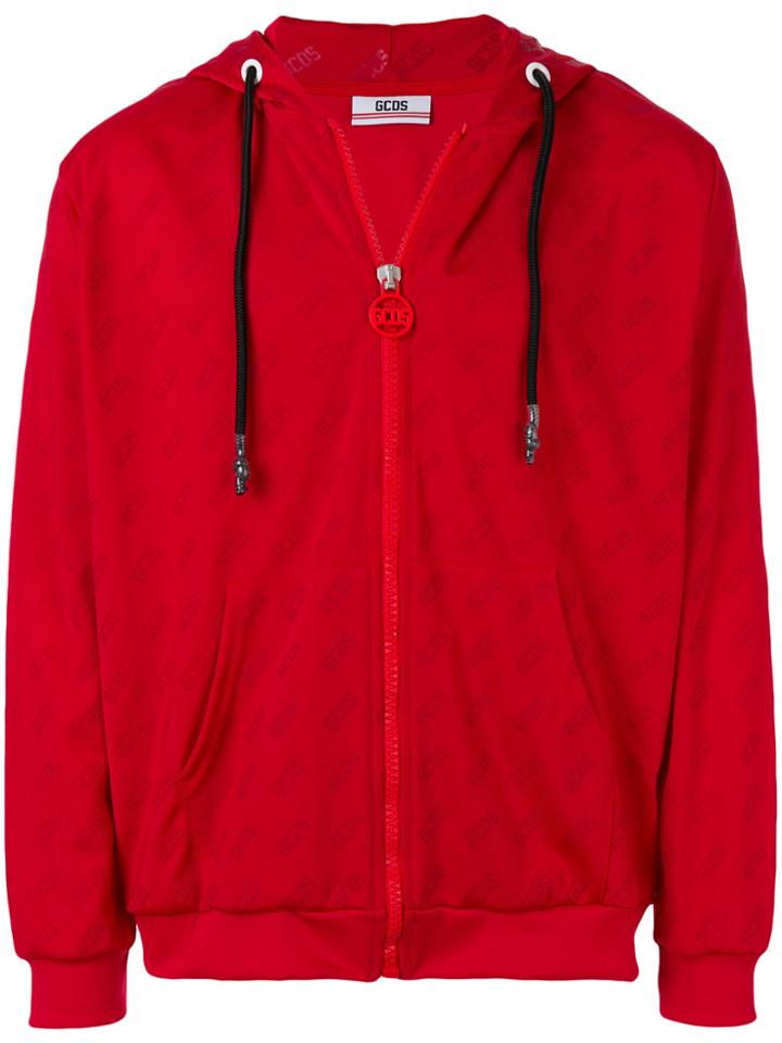 Gcds Hooded Windbreaker - Red