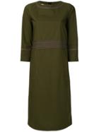 Marni Stitch Detail Shift Dress - Green