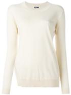 Jil Sander Navy Crew Neck Jumper, Women's, Size: Medium, Nude/neutrals, Silk/cashmere