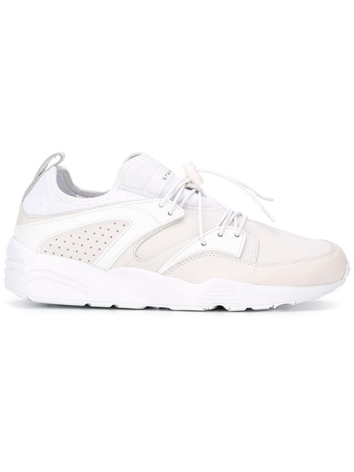 Stampd Puma Blaze Of Glory X Stampd Sneakers, Men's, Size: 9, White, Nubuck Leather/neoprene/rubber