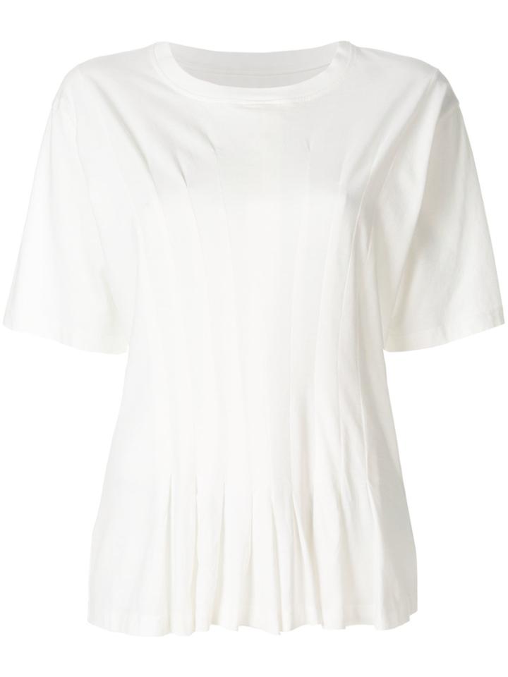 Mm6 Maison Margiela Lightly Pleated Top - White