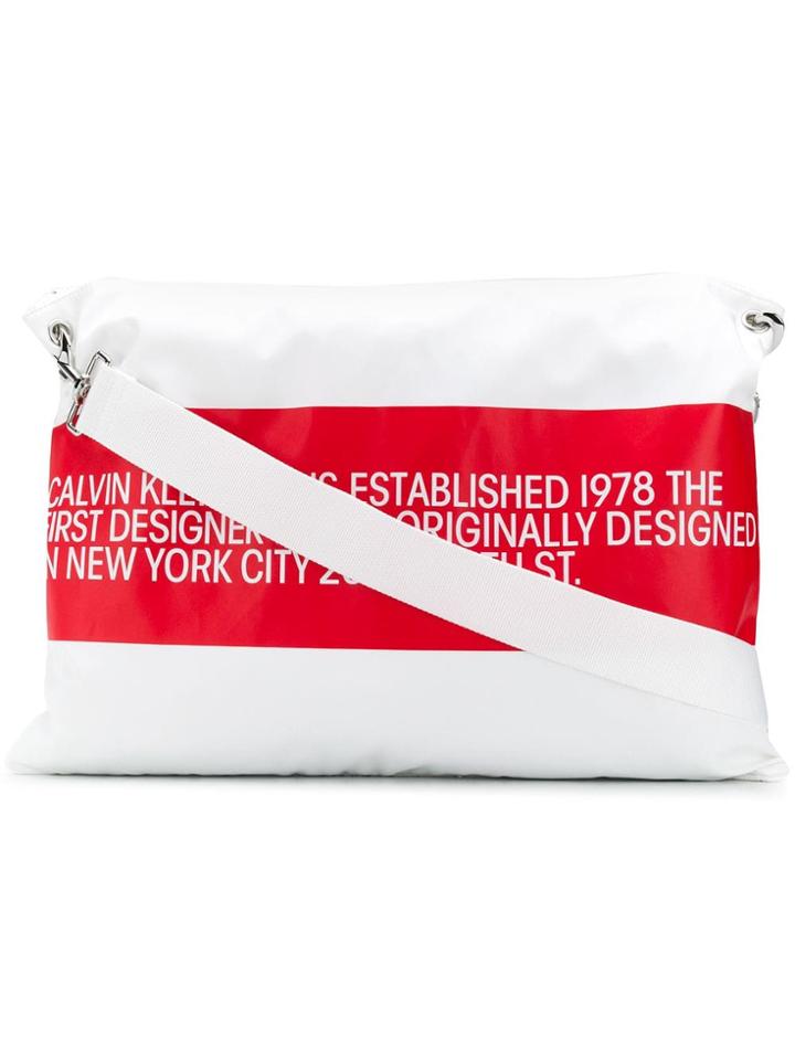 Calvin Klein Jeans Est. 1978 Est. 1978 Logo Oversized Pouch - White
