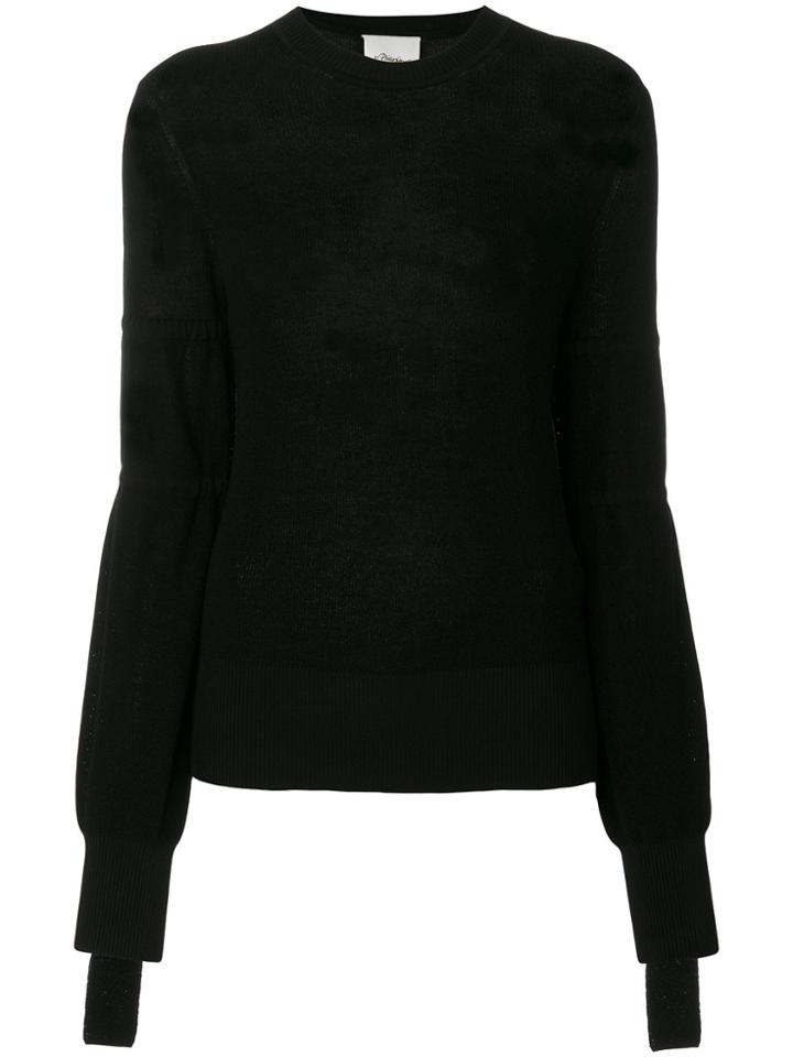 3.1 Phillip Lim Lace Up Detail Pullover - Black