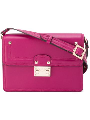 Valentino Valentino Garavani Cabana Shoulder Bag, Women's, Pink/purple, Calf Leather