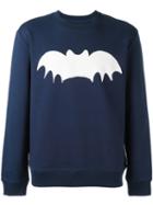 Zoe Karssen Bat Print Sweatshirt, Men's, Size: Medium, Blue, Cotton