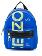 Kenzo Small Logo Print Backpack - Blue