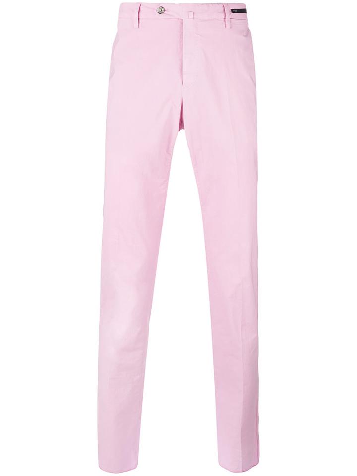 Pt01 Plain Chinos, Men's, Size: 54, Pink/purple, Cotton/elastodiene