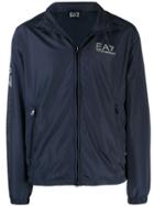 Ea7 Emporio Armani Contrast Logo Bomber Jacket - Blue