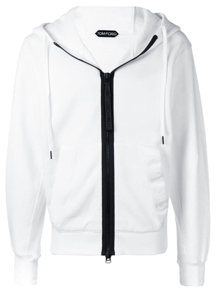 Tom Ford Zipped Hoodie - White