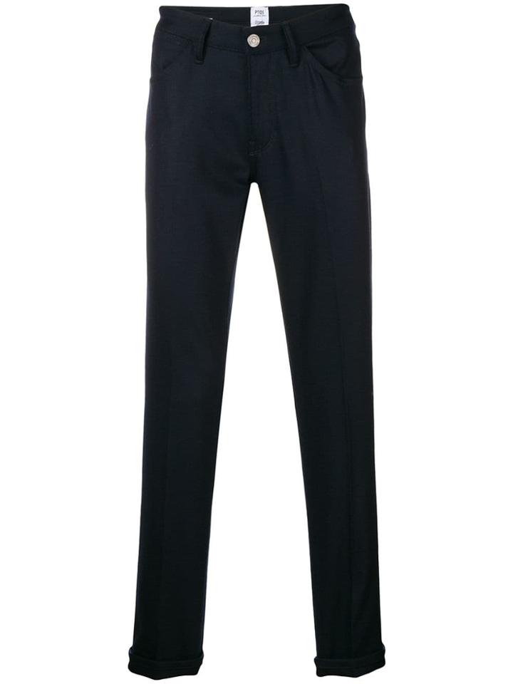 Pt05 Slim Fit Trousers - Blue