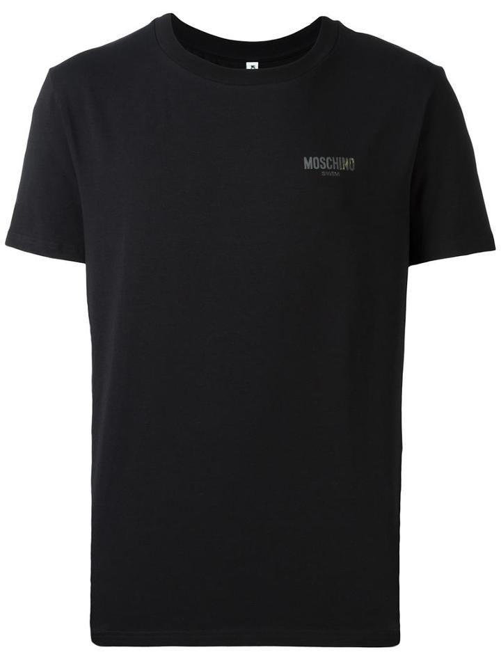 Moschino Logo Print T-shirt, Men's, Size: Medium, Black, Cotton/spandex/elastane